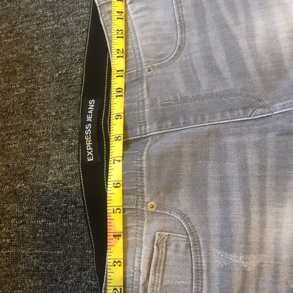 Express Cropped Mid Rise Gray Leggings - Picture 2 of 4